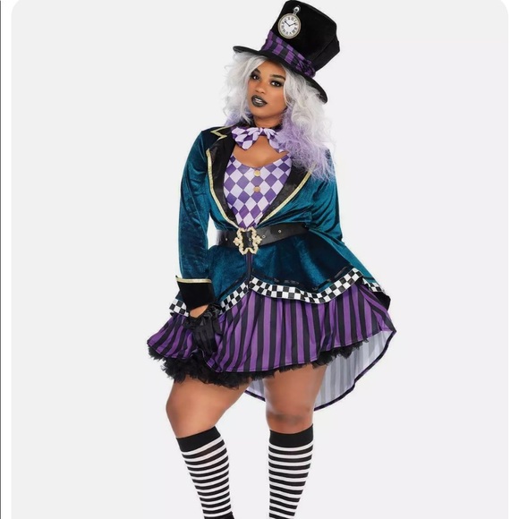NEW Leg Avenue DELIGHTFUL MAD HATTER Women's Sexy Plus Size 3X/4X Costume Alice